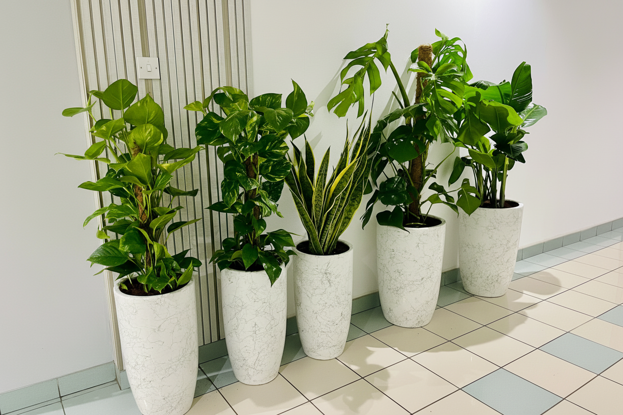 Office Plants Bundle 5 plants in Ceramic Pots
